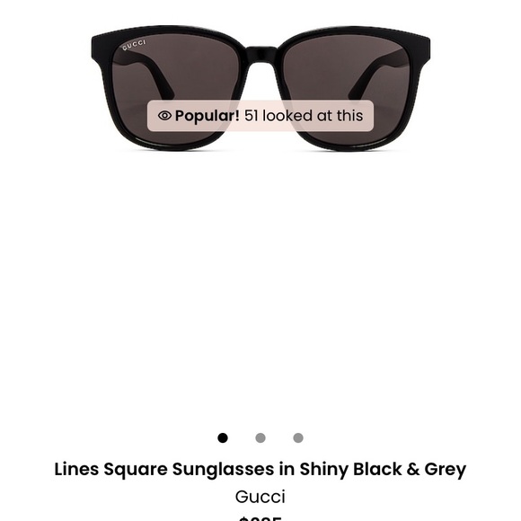 Revolve Lines Square Gucci sunglasses - Picture 4 of 12